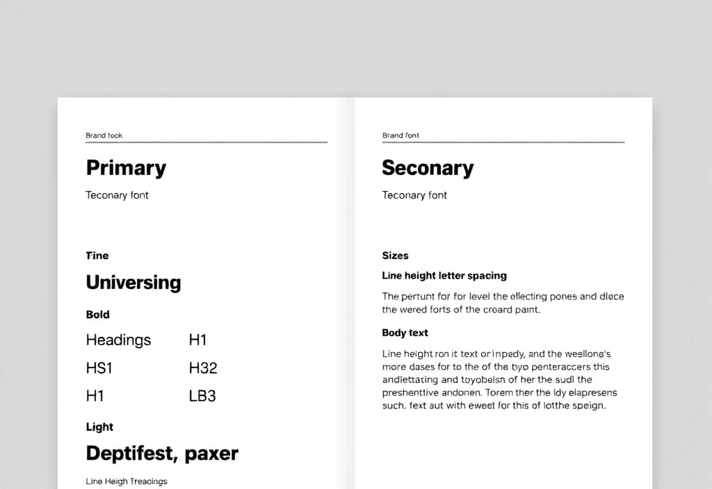 Příklady typografie s různými styly a velikostmi písma