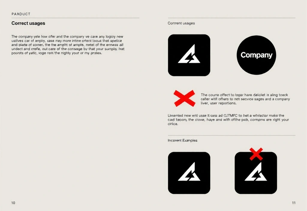 Ukázka stránky brandbooku s pravidly použití loga