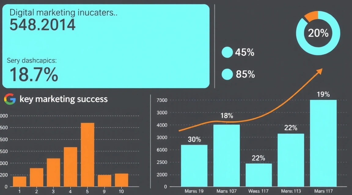 Grafy a data ukazující růst a úspěch