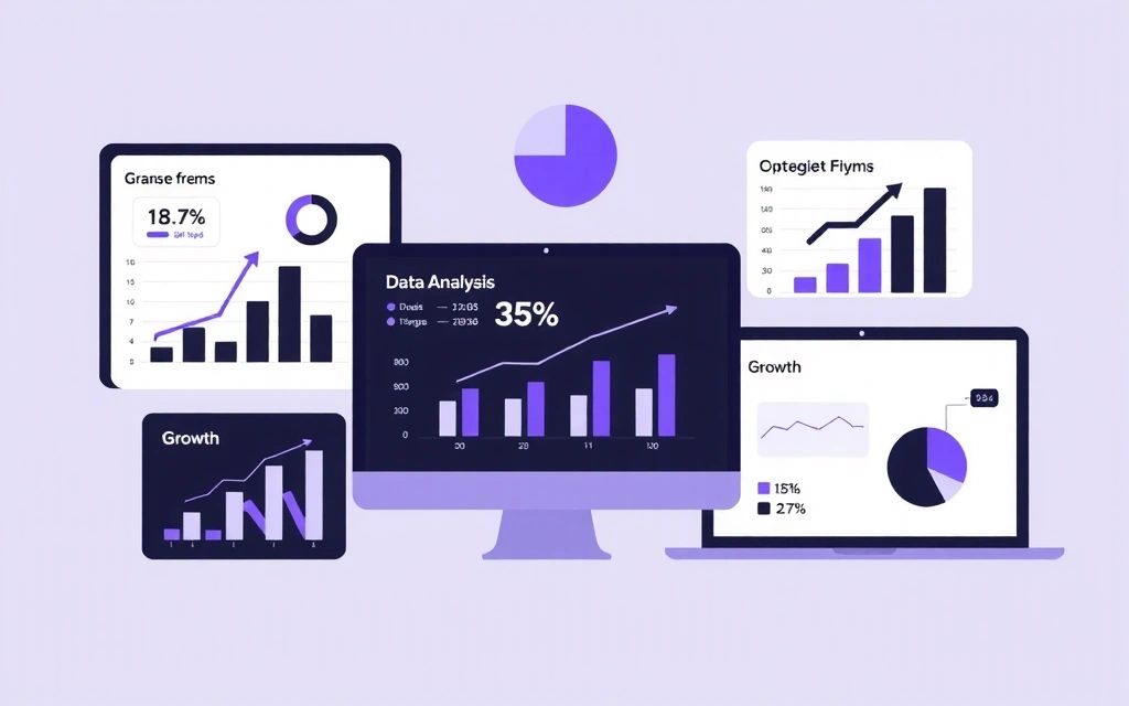 Ilustrace analýzy dat pro e-shop s grafy a diagramy