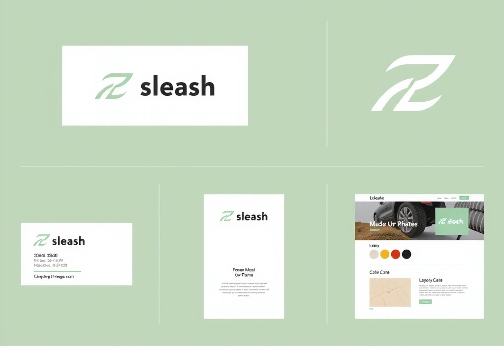 Příklad moderní firemní identity s elegantním logem, jemnými barvami a čistou typografií, aplikovaný na vizitce a webové stránce.