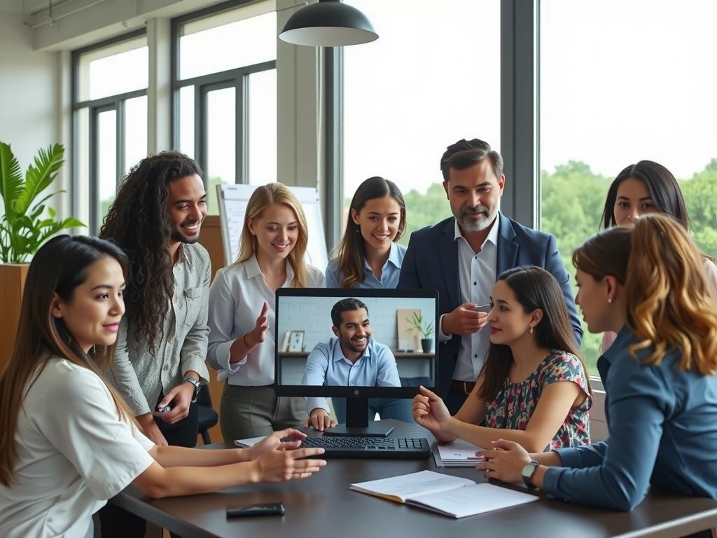 Ilustrační obrázek týmu marketgate komunikujícího s klienty