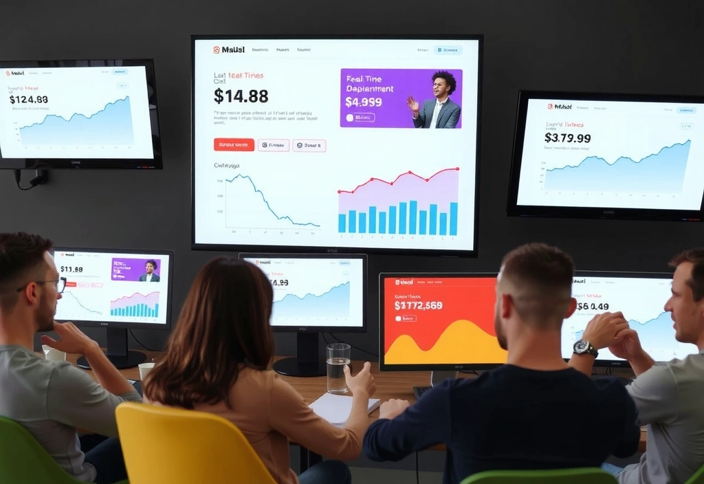 Tým sleduje marketingové kampaně