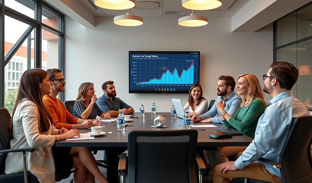 Tým marketgate diskutuje o digitálních strategiích