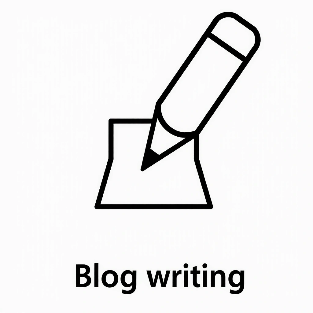 Illustration of a blog post being written