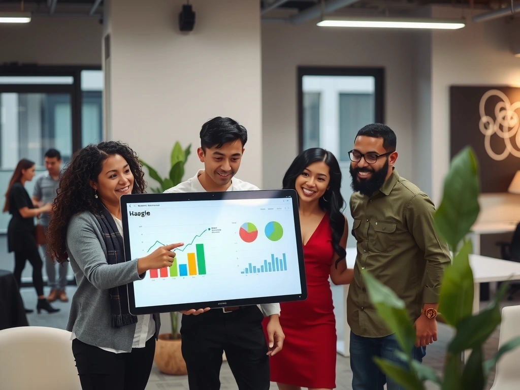 Tým marketgate diskutuje o strategii s klientem