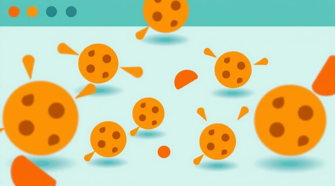 Ilustrace souborů cookie a sledování webu