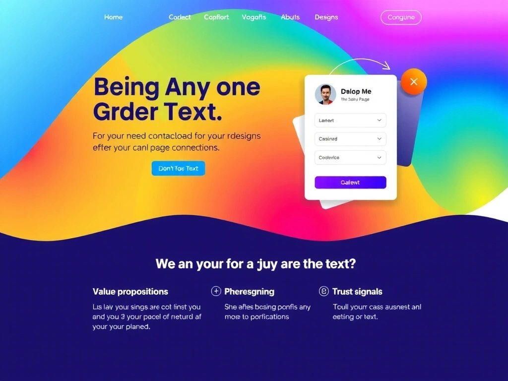 Koncept designu landing page s prvky pro konverzi